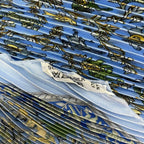 Hermes Scarf Pleated Silk Chasse en Inde Indian Hunting Blue — view 7