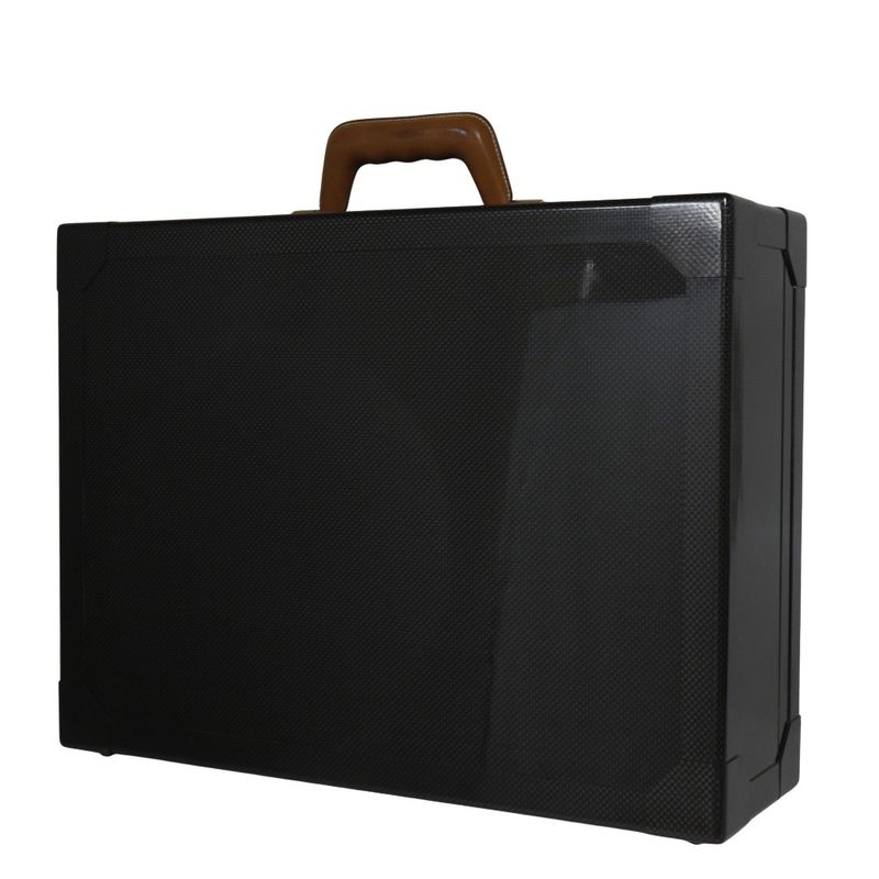 Hermes Espace GM Attache Case Carbon And Leather Black Trunk — view 2