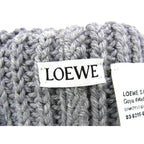 Loewe Anagram Wool Knit Hat Beanie Hat Gray — view 4