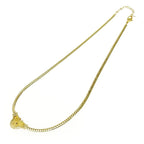 Christian Dior GP Rhinestone Colored Stone CD Logo Necklace Gold Blue — view 4