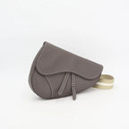 Christian Dior Saddle Body Bag Leather Dark Navy