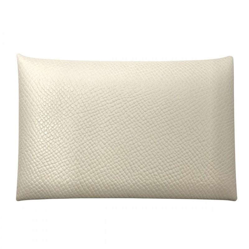 Hermes Card Case Calvi Business Holder Ivory Small — view 3