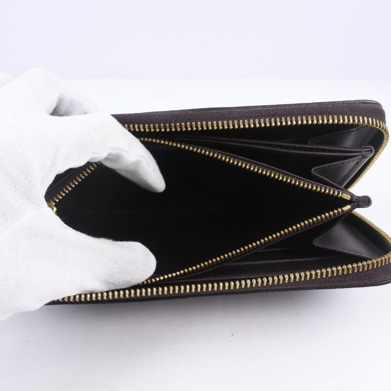 Louis Vuitton Zippy Wallet Round Zipper Monogram Vernis Amarante Wine — view 7