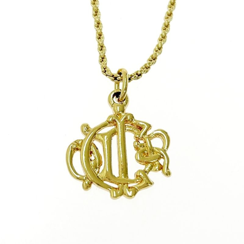 Christian Dior GP Emblem Necklace Gold — view 2