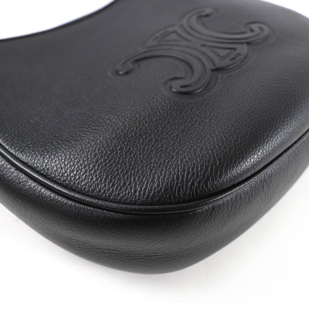 Celine Cuir Triomphe Eloise Small Leather 2-Way Shoulder Bag Black — view 7