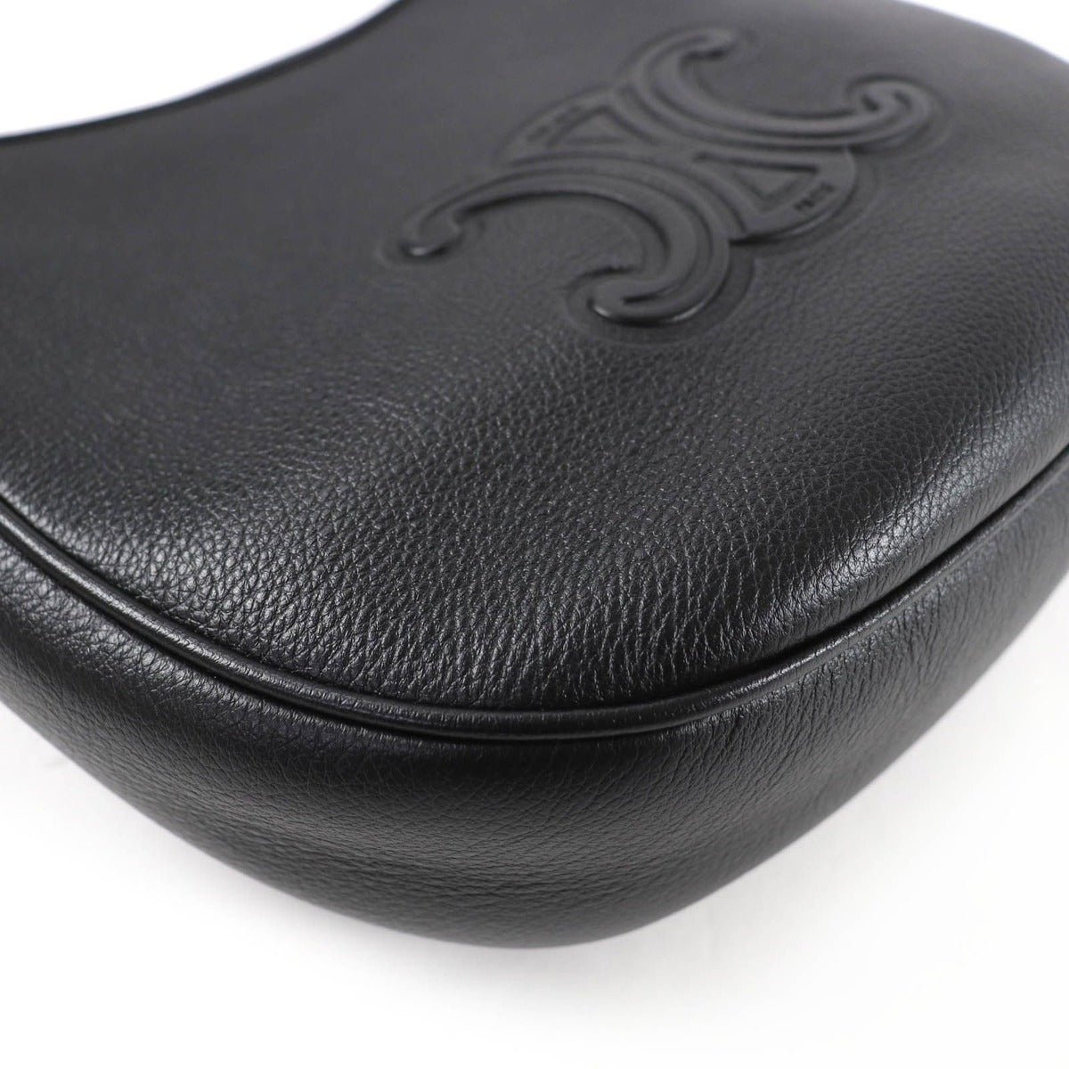 Celine Cuir Triomphe Eloise Small Leather 2-Way Shoulder Bag Black — view 7