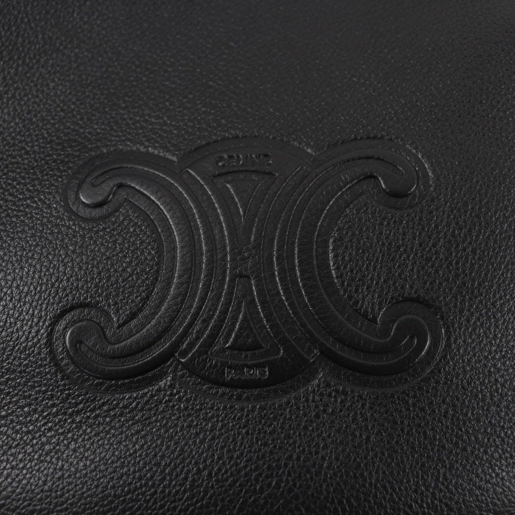 Celine Cuir Triomphe Eloise Small Leather 2-Way Shoulder Bag Black — view 8
