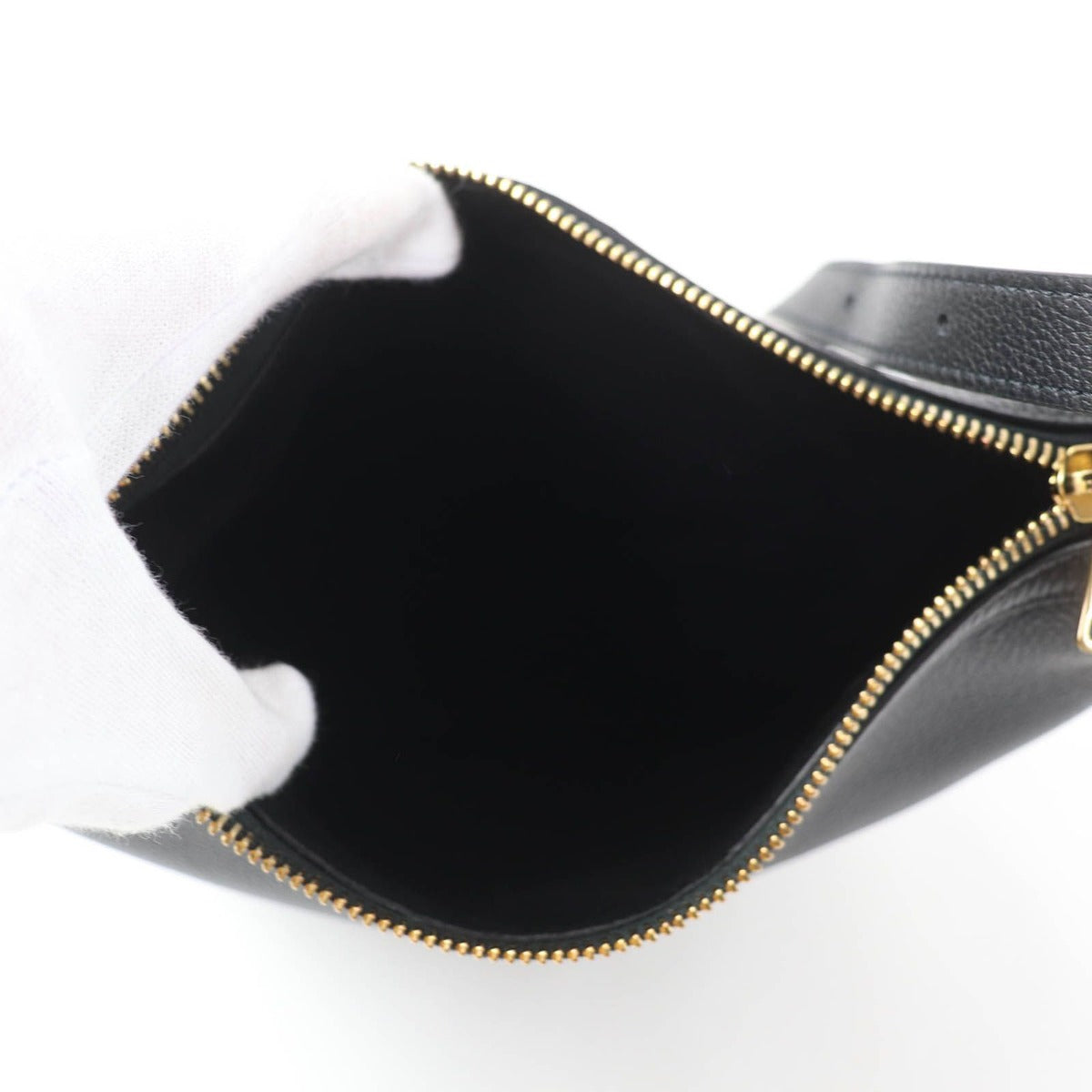 Celine Cuir Triomphe Eloise Small Leather 2-Way Shoulder Bag Black — view 9
