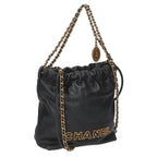 Chanel 22 Mini Cutout Logo Caviar Leather Chain Shoulder Bag