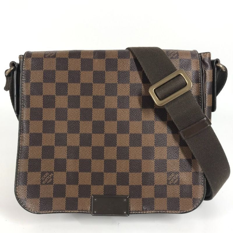 Louis Vuitton Shoulder Bag District PM Damier Canvas Ebene Brown