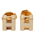 Hermes Garage Ash Cube Stud Earrings