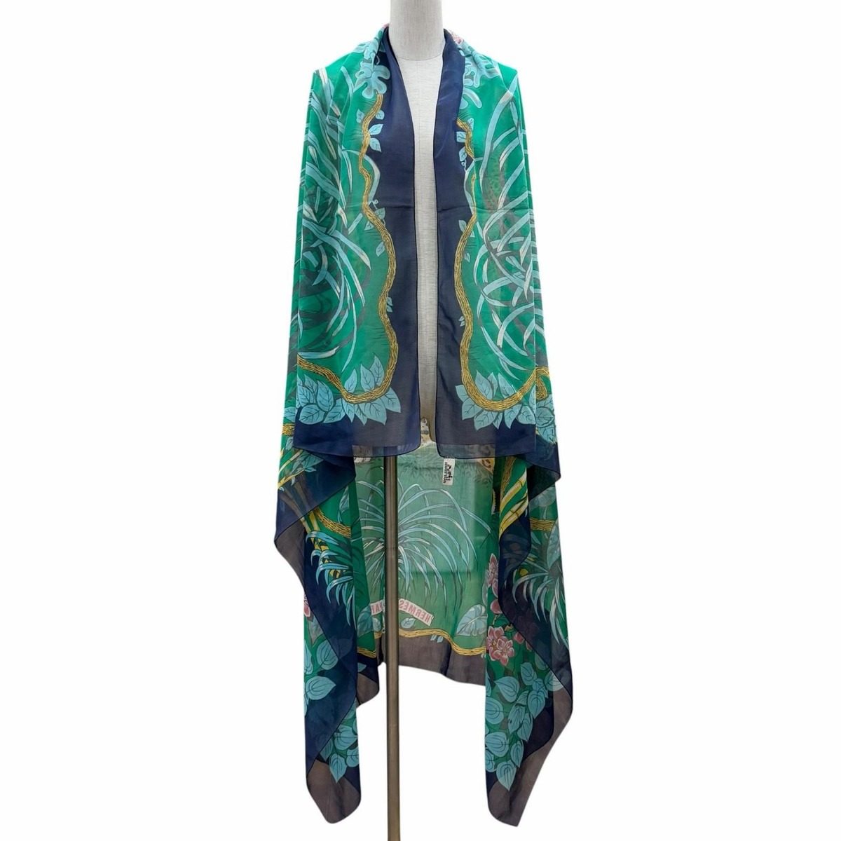 Hermes Vintage Pareo Jungle Love Cotton Shawl Multi Scarf — view 2