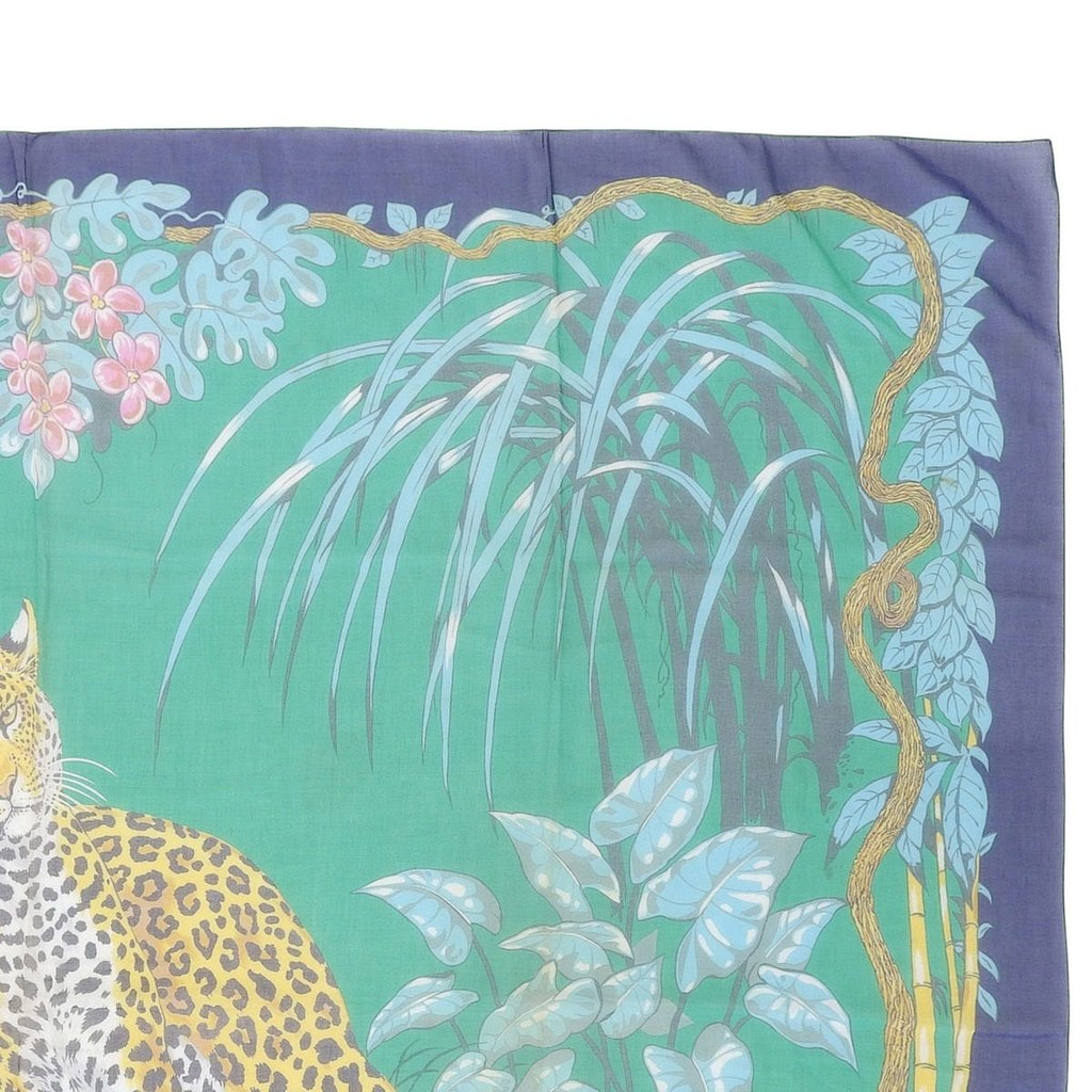 Hermes Vintage Pareo Jungle Love Cotton Shawl Multi Scarf — view 5