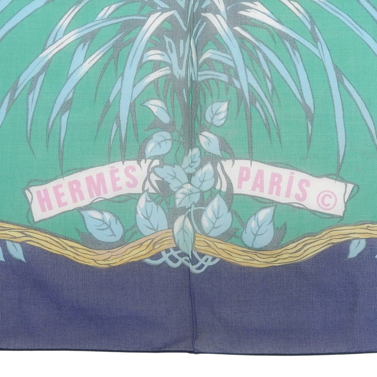Hermes Vintage Pareo Jungle Love Cotton Shawl Multi Scarf — view 8