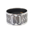Hermes Enamel TGM Bangle Bracelet White Gray Silver Email TGM