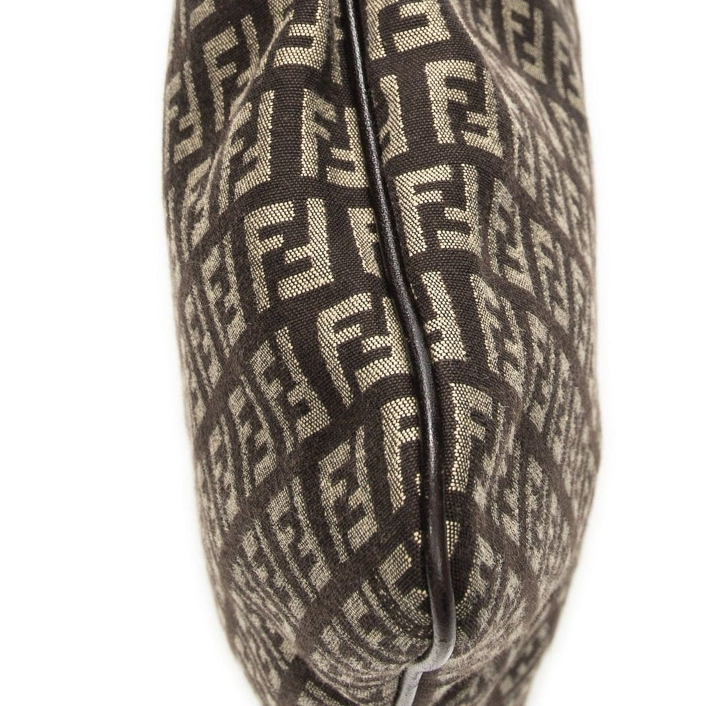 Fendi Square Flat Crossbody Brown Zucchino Canvas — view 7