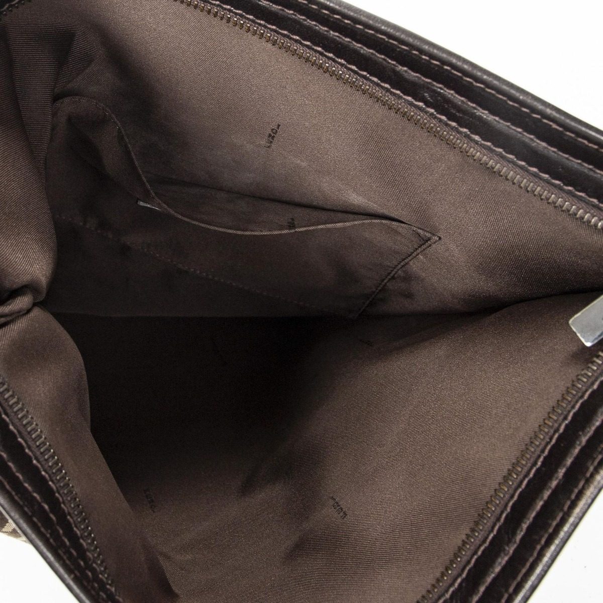 Fendi Square Flat Crossbody Brown Zucchino Canvas — view 9