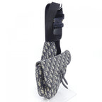 Dior Saddle Blue Jacquard Bag Black Navy Beige — view 2