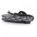 Dior Saddle Blue Jacquard Bag Black Navy Beige — view 4