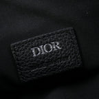 Dior Saddle Blue Jacquard Bag Black Navy Beige — view 5