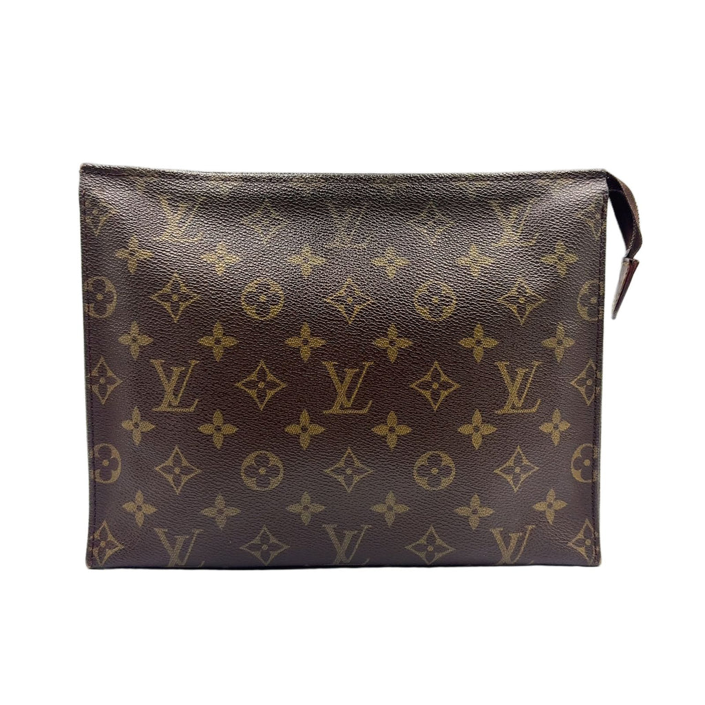 Louis Vuitton Posh Souffle Monogram Leather Brown Light Pouch Gold