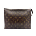 Louis Vuitton Posh Souffle Monogram Leather Brown Light Pouch Gold