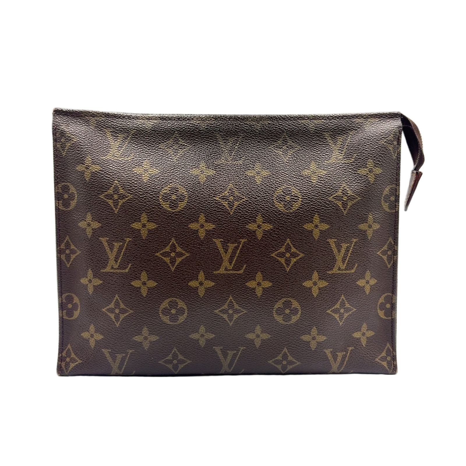Louis Vuitton Posh Souffle Monogram Leather Brown Light Pouch Gold
