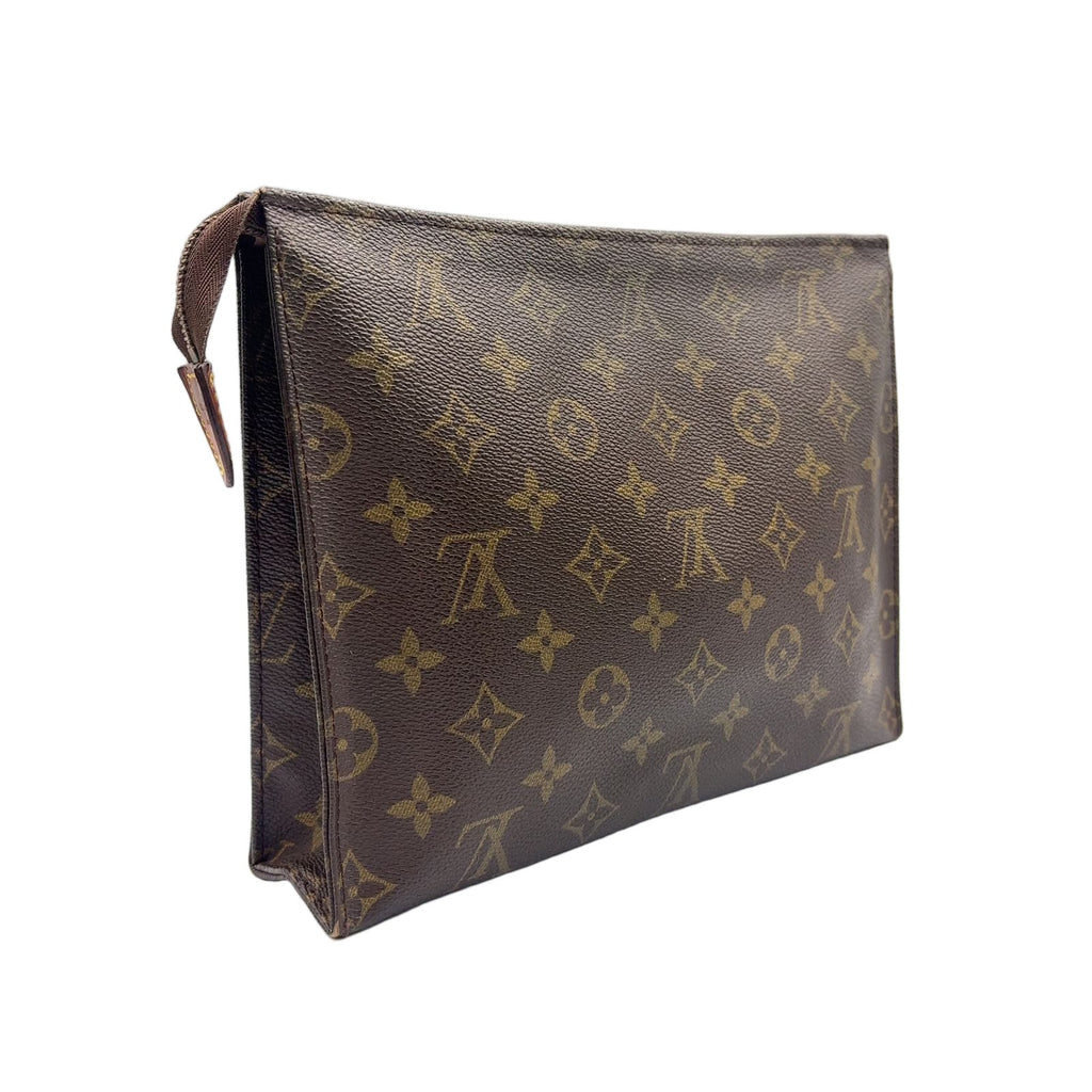 Louis Vuitton Posh Souffle Monogram Leather Brown Light Pouch Gold — view 2