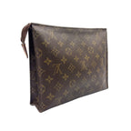 Louis Vuitton Posh Souffle Monogram Leather Brown Light Pouch Gold — view 2