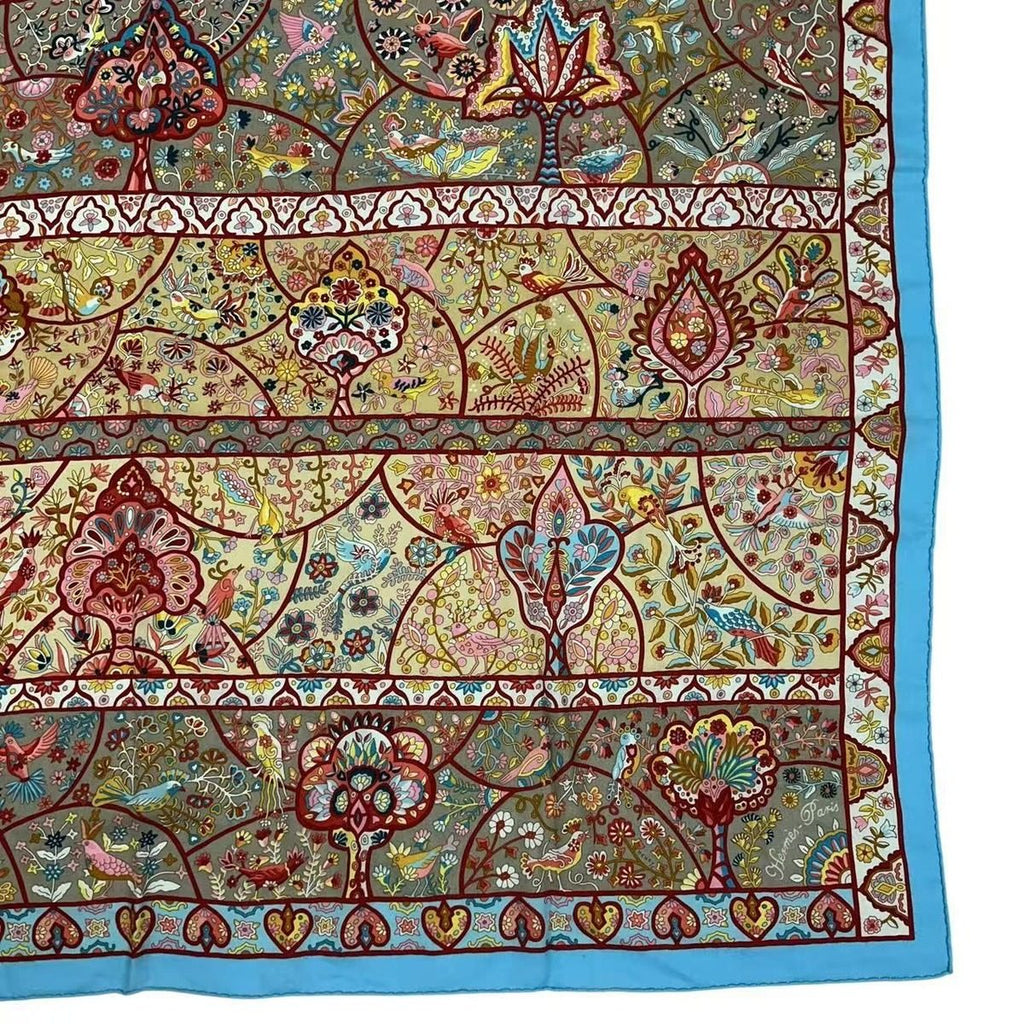 Hermes Carre 140 Scarf in the Land of Blooming Islands Cashmere Multicolor — view 5