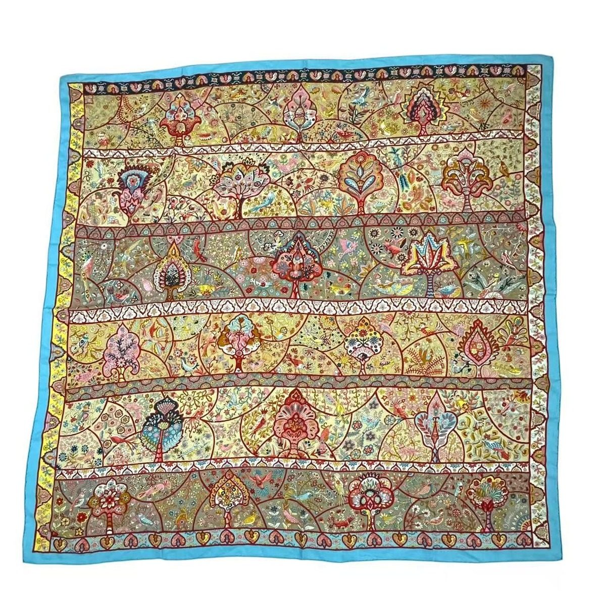 Hermes Carre 140 Scarf in the Land of Blooming Islands Cashmere Multicolor