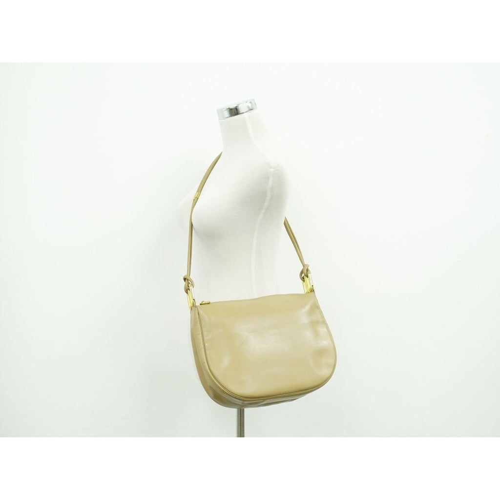 Dior Leather Shoulder Bag Beige — view 6