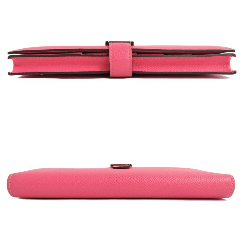 Hermes Bearn Souffle Rose Azare Vaux-epson Silver Hardware — view 3