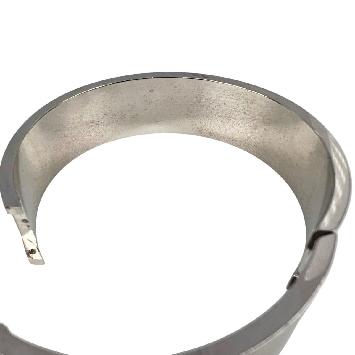 Hermes Metal Purple Bracelet Bangle Silver — view 9