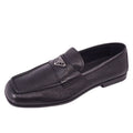 Prada Loafers Moccasins Triangle Logo Leather
