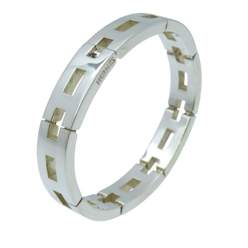 Hermes Vintage H Motif Silver 925 Bracelet Bangle Accessory 0912 — view 2