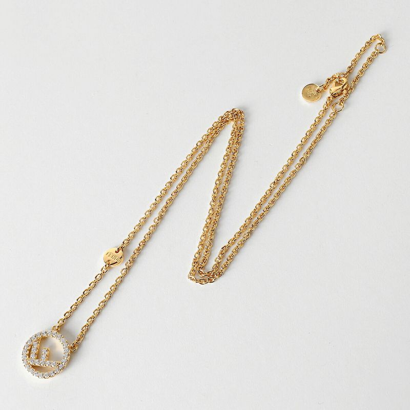 Fendi Necklace F Is Soft White Gold — view 5