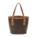 Celine Vintage Bucket Tote Brown Macadam Canvas — view 5