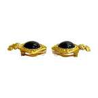 Chanel with Rice CC Logo Earrings Gold Brown — view 4