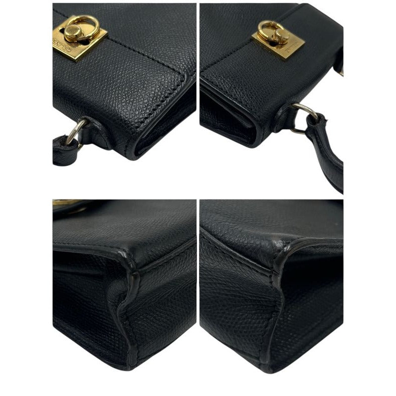 Celine Handbag Leather Gold Hardware Mini Vintage Black — view 4