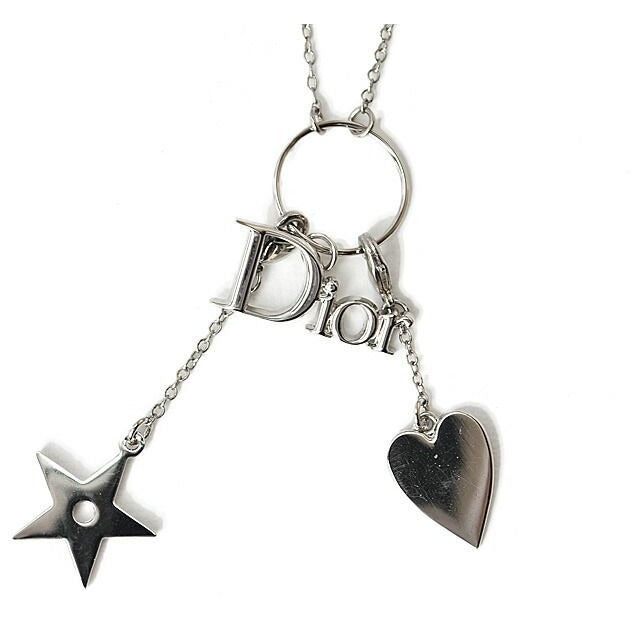 Christian Dior Necklace Vintage Logo Star Heart