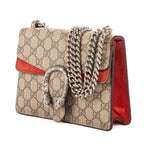 Gucci Dionysus Beige Red Supreme Canvas Suede Shoulder Bag — view 2