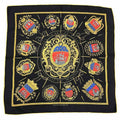 Hermes Carre 45 Scarf les Armes de Paris Coat of Arms Silk Black