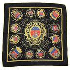 Hermes Carre 45 Scarf les Armes de Paris Coat of Arms Silk Black