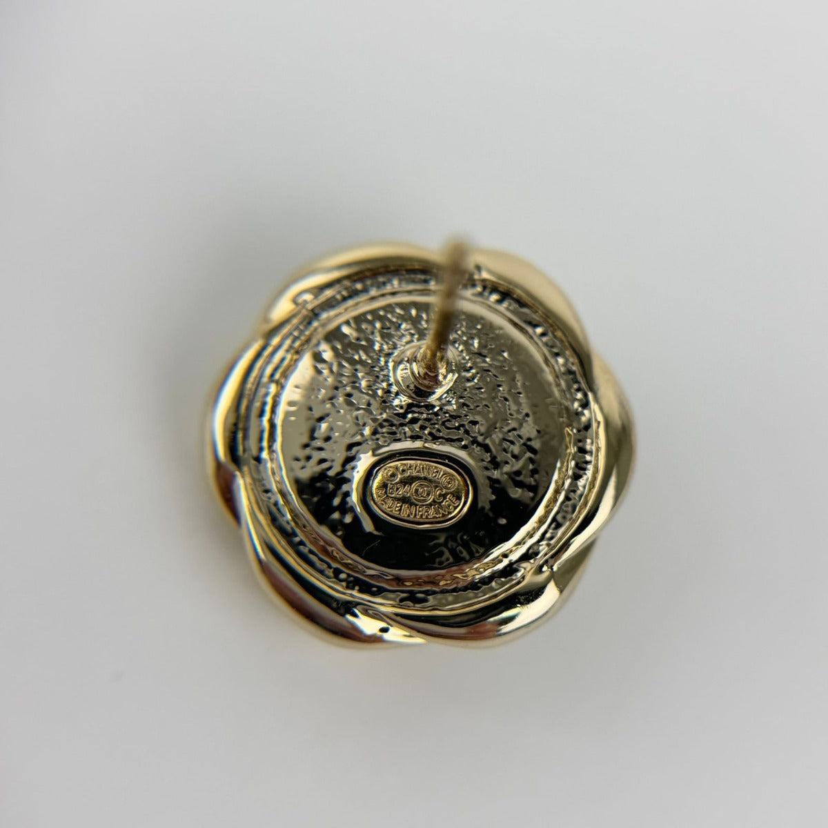 Chanel CC Logo Earrings Gold Vintage — view 8