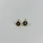 Chanel CC Logo Earrings Gold Vintage