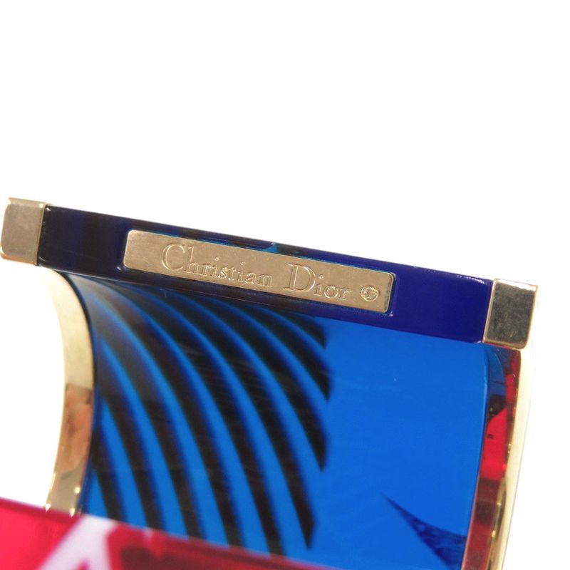 Christian Dior D-jungle Pop Skeleton Butterfly Bangle Plastic Red Bracelet 0486 — view 8