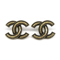 Chanel Metallic Coco Mark Abe557 A24 Gold Vintage Design