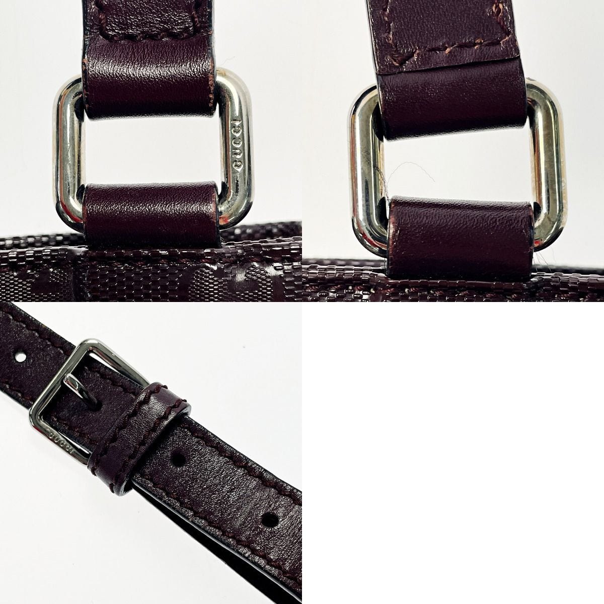 Gucci GG Imprime Brown Shoulder Bag Silver Hardware — view 6