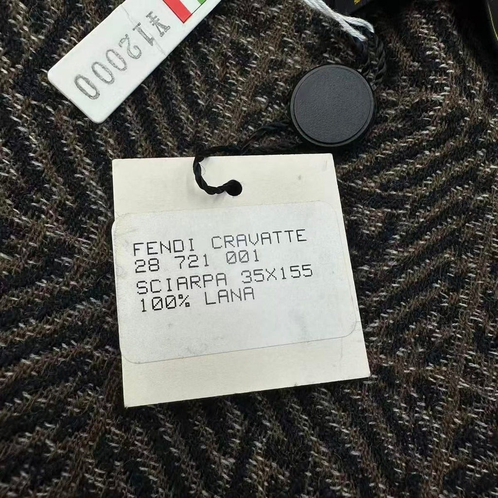 Fendi Scarf Zucca Pattern Wool Brown — view 4